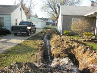 sewer line installation example one